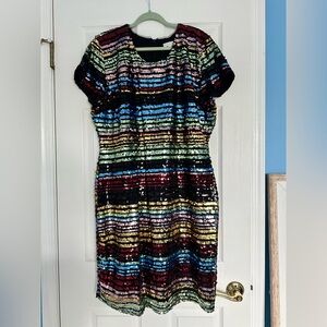 New York & Company Vibrant Sequin Mini Dress